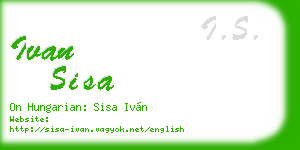 ivan sisa business card
